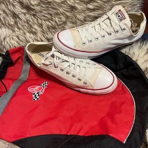 Converse Off-White Low Top Sneakers Sz 12-w/ Free draw bag